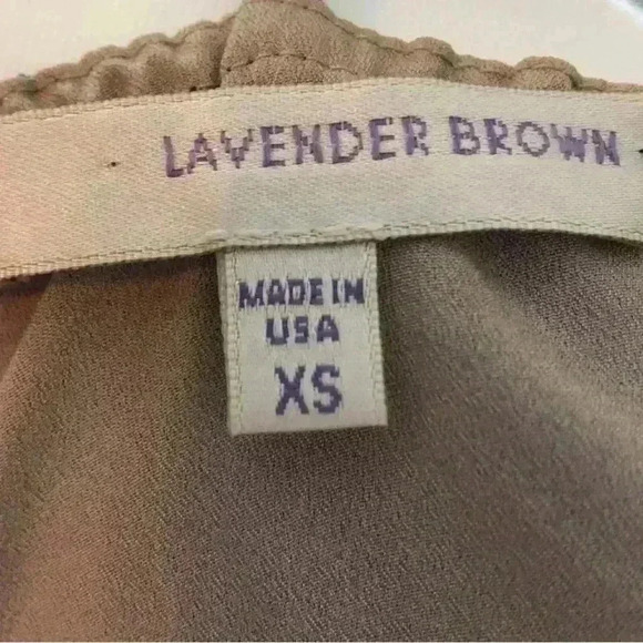 Lavender Brown Blue Silk Mini Dress - Picture 5 of 8